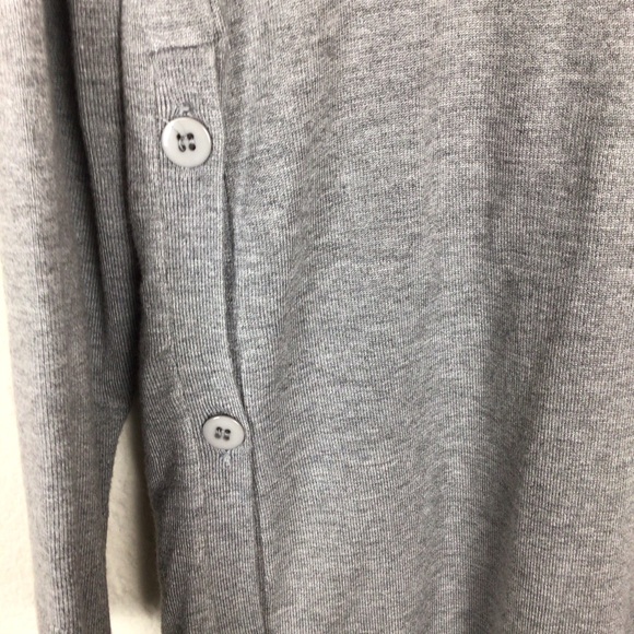 Joan Vass grey long duster/knit jacket in M - Picture 10 of 13